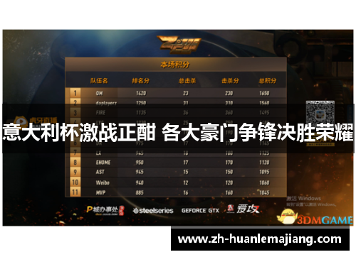 意大利杯激战正酣 各大豪门争锋决胜荣耀